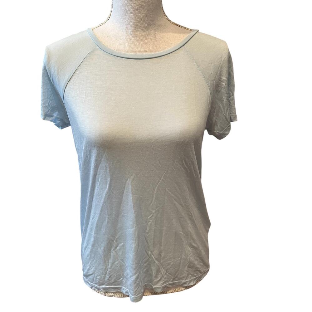 Reiss Short Sleeve Crew Neck T Shirt Light Blue S